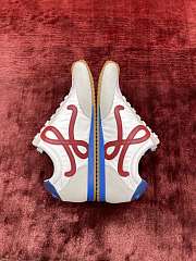 Loewe Ballet Runner 2.0 In Nylon And Calfskin White/ Red/ Black - 4