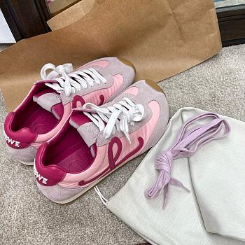 Loewe Ballet Runner 2.0 In Nylon And Calfskin Pink