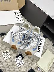 Loewe Ballet Runner 2.0 In Nylon And Calfskin Blue - 2