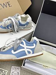 Loewe Ballet Runner 2.0 In Nylon And Calfskin Blue - 4