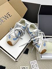Loewe Ballet Runner 2.0 In Nylon And Calfskin Blue - 6