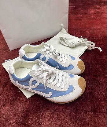 Loewe Ballet Runner 2.0 In Nylon And Calfskin Blue