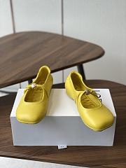 Loewe Pebble Soft Ballerina In Nappa Lambskin Yellow - 4