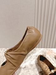 Loewe Pebble Soft Ballerina In Nappa Lambskin Oak - 5