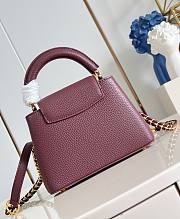 LV Capucines Mini Taurillon Leather Wine Red M25893 - 21x13.6x8cm - 3