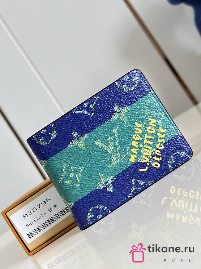 LV Slender Wallet  Monogram Heritage Blue M25795 - 11x8.5x2cm - 1