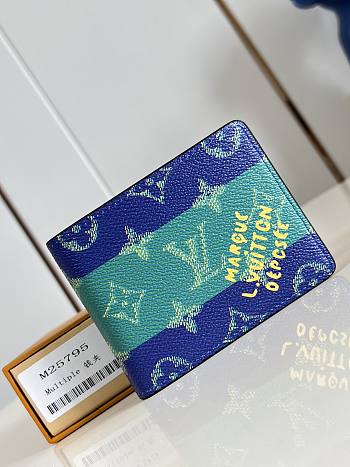 LV Slender Wallet  Monogram Heritage Blue M25795 - 11x8.5x2cm