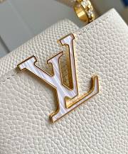 LV Capucines Nano Taurillon Leather Cream M25611 - 16.3x11x6.5cm - 3