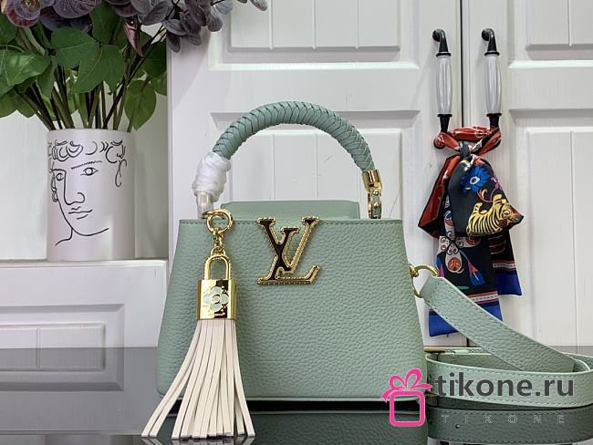 LV Capucines Mini Bag Jade Green M15157 - 21x13.6x8cm - 1