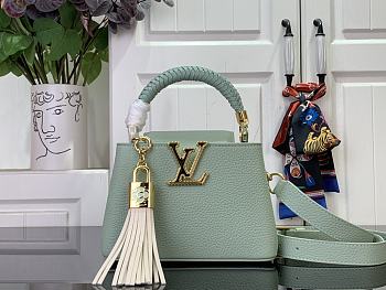 LV Capucines Mini Bag Jade Green M15157 - 21x13.6x8cm