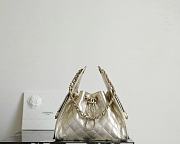 Chanel 25 Handbag Small Metallic Grained Calfskin & Gold Metal Light Gold - 30x26x14cm - 6