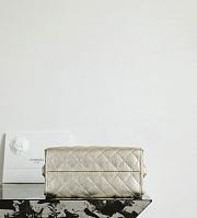 Chanel 25 Handbag Small Metallic Grained Calfskin & Gold Metal Light Gold - 30x26x14cm - 5