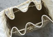 Chanel 25 Handbag Small Metallic Grained Calfskin & Gold Metal Light Gold - 30x26x14cm - 4