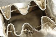 Chanel 25 Medium Handbag Metallic Grained Calfskin & Gold Metal Light Gold - 40x30x15cm - 3