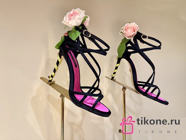 Dolce & Gabbana Jewel Sandals With Embellishments Black 10.5cm - 1