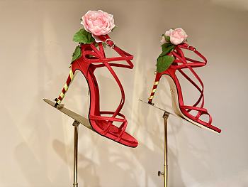 Dolce & Gabbana Jewel Sandals With Embellishments Red 10.5cm
