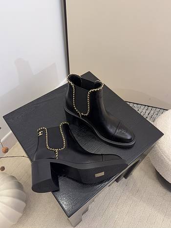 Chanel Short Boots Black 6cm