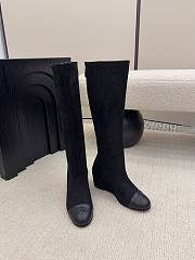 Chanel High Boots Suede & Calfskin Black 6.5cm - 5