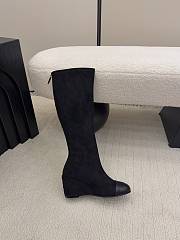 Chanel High Boots Suede & Calfskin Black 6.5cm - 4