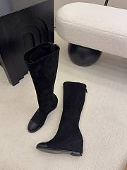 Chanel High Boots Suede & Calfskin Black 6.5cm - 3