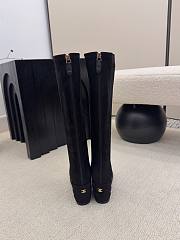 Chanel High Boots Suede & Calfskin Black 6.5cm - 2