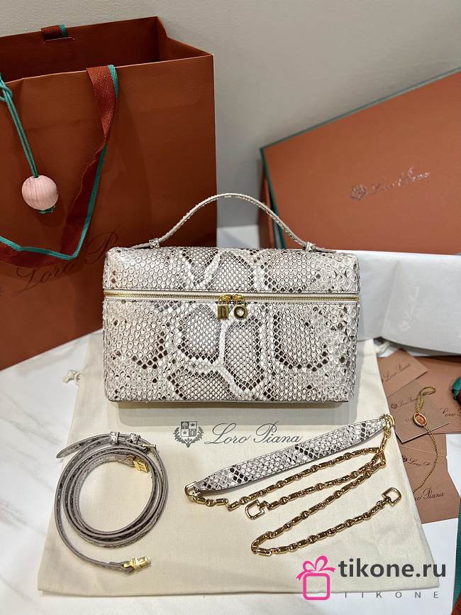 Loro Piana Extra Bag L23 Python Leather - 27x16x10cm - 1