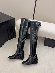 Chanel Thigh Boots Patent Black 6.5cm - 4