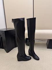Chanel Thigh Boots Calfskin Black 6.5cm - 6