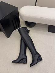 Chanel Thigh Boots Calfskin Black 6.5cm - 5