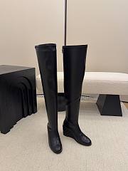 Chanel Thigh Boots Calfskin Black 6.5cm - 4