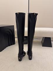 Chanel Thigh Boots Calfskin Black 6.5cm - 2