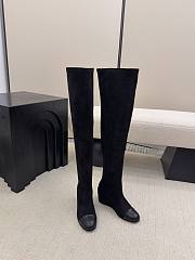Chanel Thigh Boots Suede & Calfskin Black 6.5cm - 1