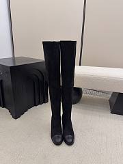 Chanel Thigh Boots Suede & Calfskin Black 6.5cm - 6