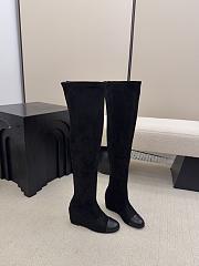 Chanel Thigh Boots Suede & Calfskin Black 6.5cm - 5