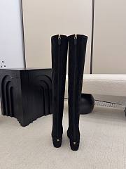 Chanel Thigh Boots Suede & Calfskin Black 6.5cm - 4