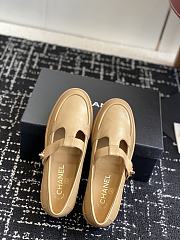 Chanel Moccasins Calfskin Beige 3cm - 6