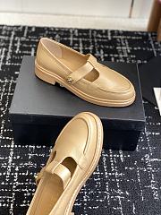 Chanel Moccasins Calfskin Beige 3cm - 5
