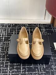 Chanel Moccasins Calfskin Beige 3cm - 4