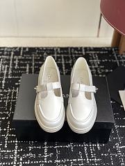 Chanel Moccasins Calfskin White 3cm - 1