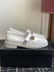 Chanel Moccasins Calfskin White 3cm - 4