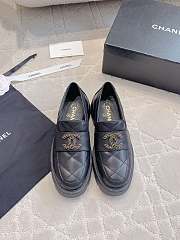 Chanel Moccasins Calfskin Black 4cm - 4