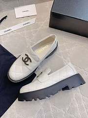Chanel Moccasins Calfskin White 4cm - 4