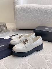 Chanel Moccasins Calfskin White 4cm - 3