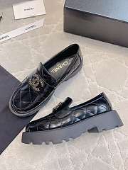 Chanel Moccasins Shiny Lamskin Black 4cm - 2