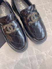 Chanel Moccasins Shiny Lamskin Black 4cm - 4