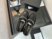 Chanel Moccasins Shiny Lambskin Black 2.5cm - 6