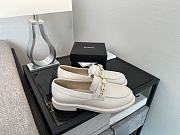 Chanel Moccasins Shiny Lambskin White 2.5cm - 3