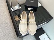 Chanel Moccasins Shiny Lambskin White 2.5cm - 2