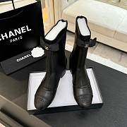 Chanel Short Boots Stretch Lambskin & Lambskin Black 5cm - 5