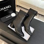 Chanel Short Boots Stretch Lambskin & Lambskin Black 5cm - 3